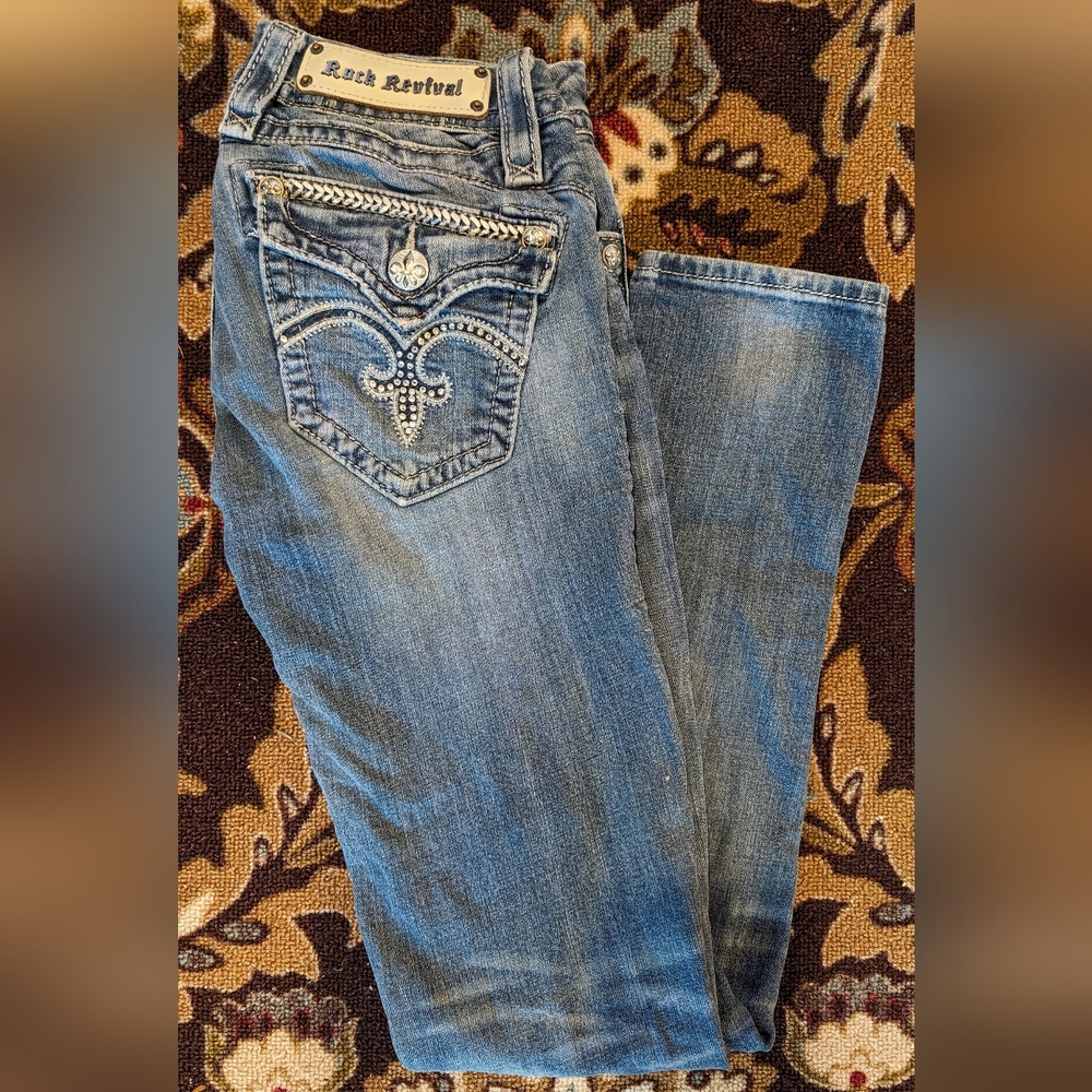 Rock Revival Sasha Skinny Jeans Denim sz 26